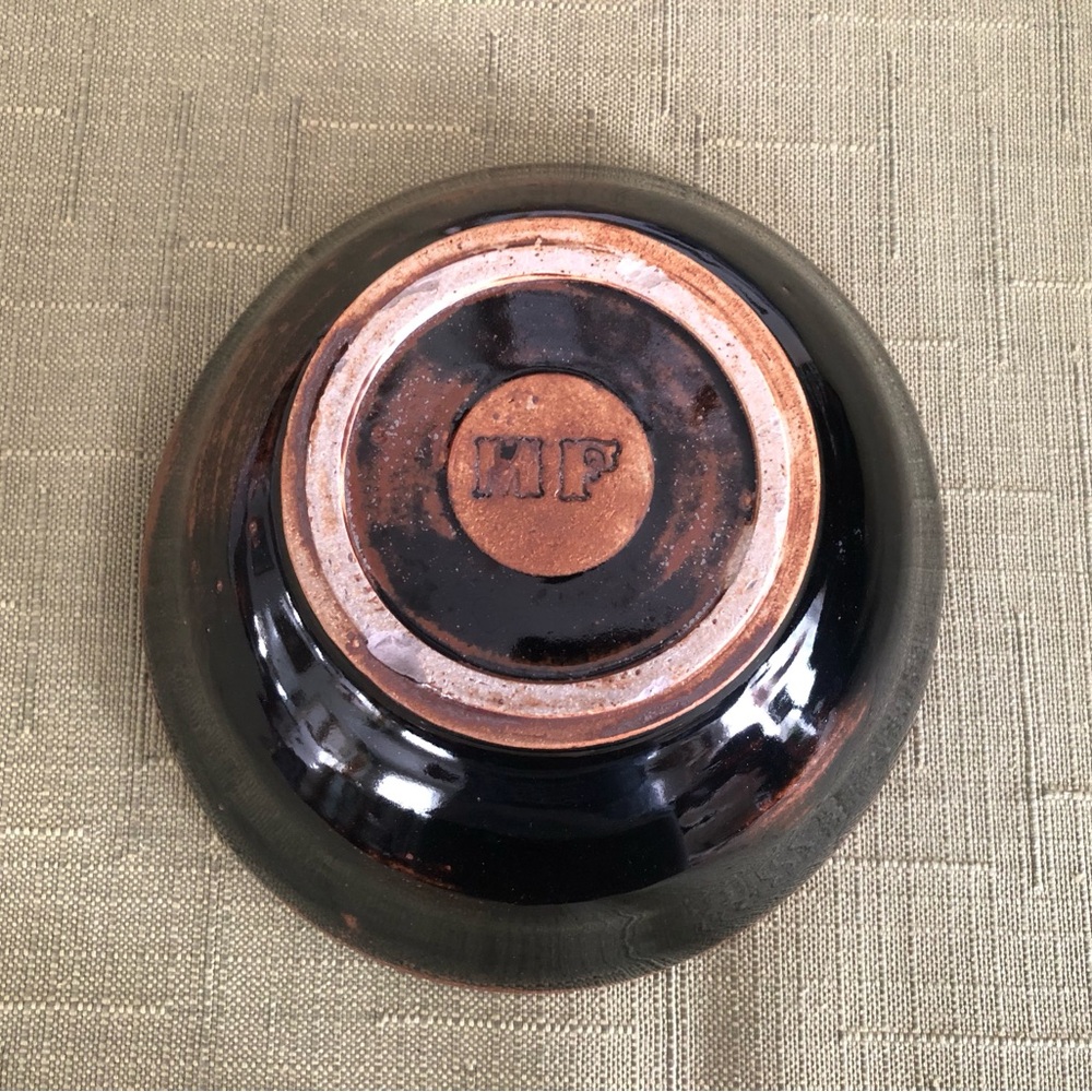 Handcrafted Ceramic Decorative Bowl - Brown and Black Glaze - Picture 5 of 5